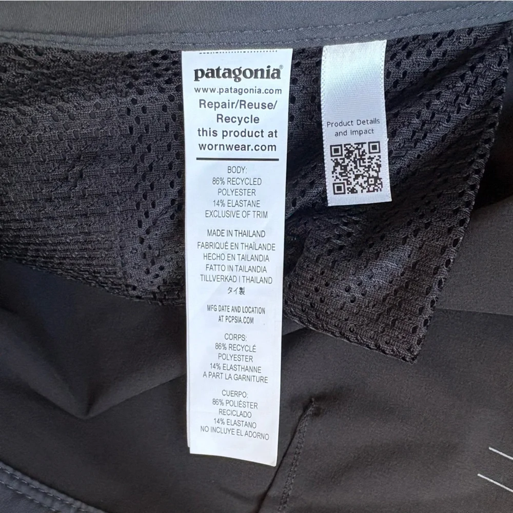 Patagonia Hydropeak Side Shore Boardshorts Mens Sz 40 Black 18